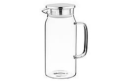 ARDESTO Глечик із кришкою, 1200 мл, боросилікатне скло, нержавіюча сталь