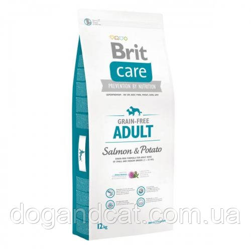 Сухой корм Brit Care (Брит Кеа) Dog Grain-free Adult беззерновой с лососем маленьких и средних пород 12 кг - фото 2 - id-p1187515404