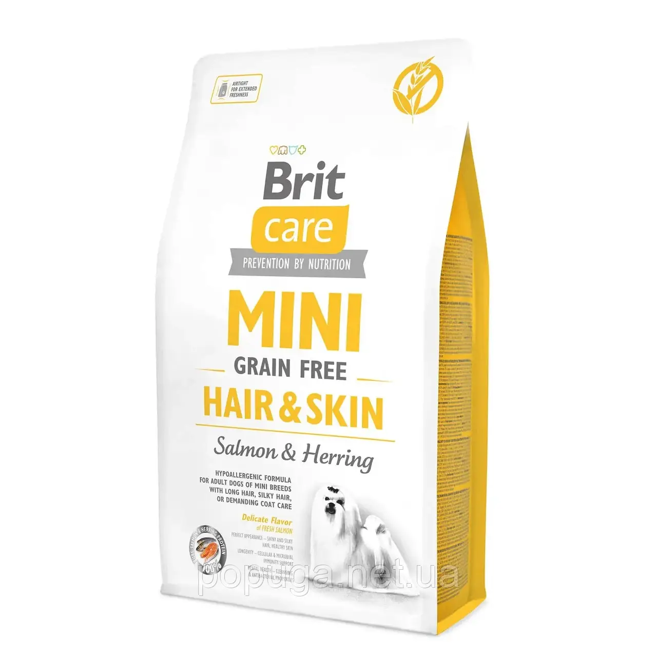 Сухий корм для собак Brit Care Mini GF Hair & Skin 2 кг (лосось і оселедець)