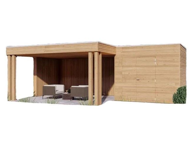 Сучасний сарай, госпблок для дачі з дерева 8,0х4,0 м. від виробника Modern barn - 132