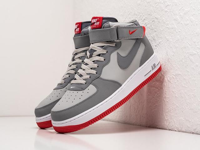  Nike Air Force 1 Mid Grey Redфото