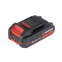 Аккумулятор 20 В, Li-ion, 2.0 Ач, индикатор уровня заряда INTERTOOL WT-0340 203314