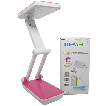 Настільна лампа світлодіодна 2 Вт акумуляторна Topwell 1019 трансформер складна компактна (sk-6686С-pink)