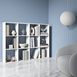 Стелаж для книг і декору полиця для книг, стелаж на 12 комірок M-8