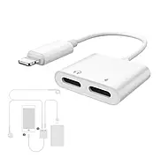 Перехідник / адаптер Dual Lightning Audio & Charge Adapter GL033