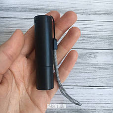 Портативний міні-світлодіодний ліхтарик з 3 режимами перезаряджуваний чорний, фото 2
