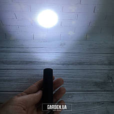 Портативний міні-світлодіодний ліхтарик з 3 режимами перезаряджуваний чорний, фото 3