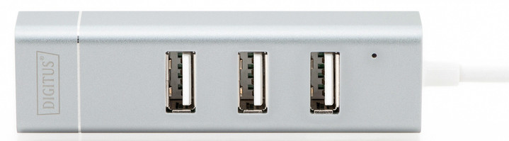 Digitus USB Type-C, 3xUSB+Fast Ethernet, фото 1