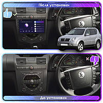 Штатна магнітола Lesko для SsangYong Rexton II 2006-2012 екран 9" 2/32Gb Wi-Fi GPS Base 1 шт., фото 3
