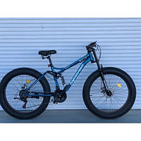 Горный велосипед TopRider FatBike 215 26" стальной Синий