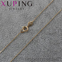 Цепочка Xuping Jewerly длина 45 см ширина 1 мм медицинское золото плетение корда застёжка-карабин