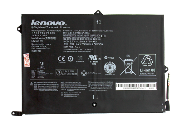 Акумулятор для Lenovo L12M2P01/Mix 10 64GB, 6760 mAh Original PRC