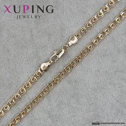 Цепочка Xuping Jewerly длина 60 см ширина 6 мм медицинское золото плетение love застёжка-карабин, фото 1