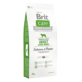 Сухий корм для собак великих порід (вагою від 25 до 45 кг) Brit Care GF Adult Large Breed Salmon 12 кг лосось