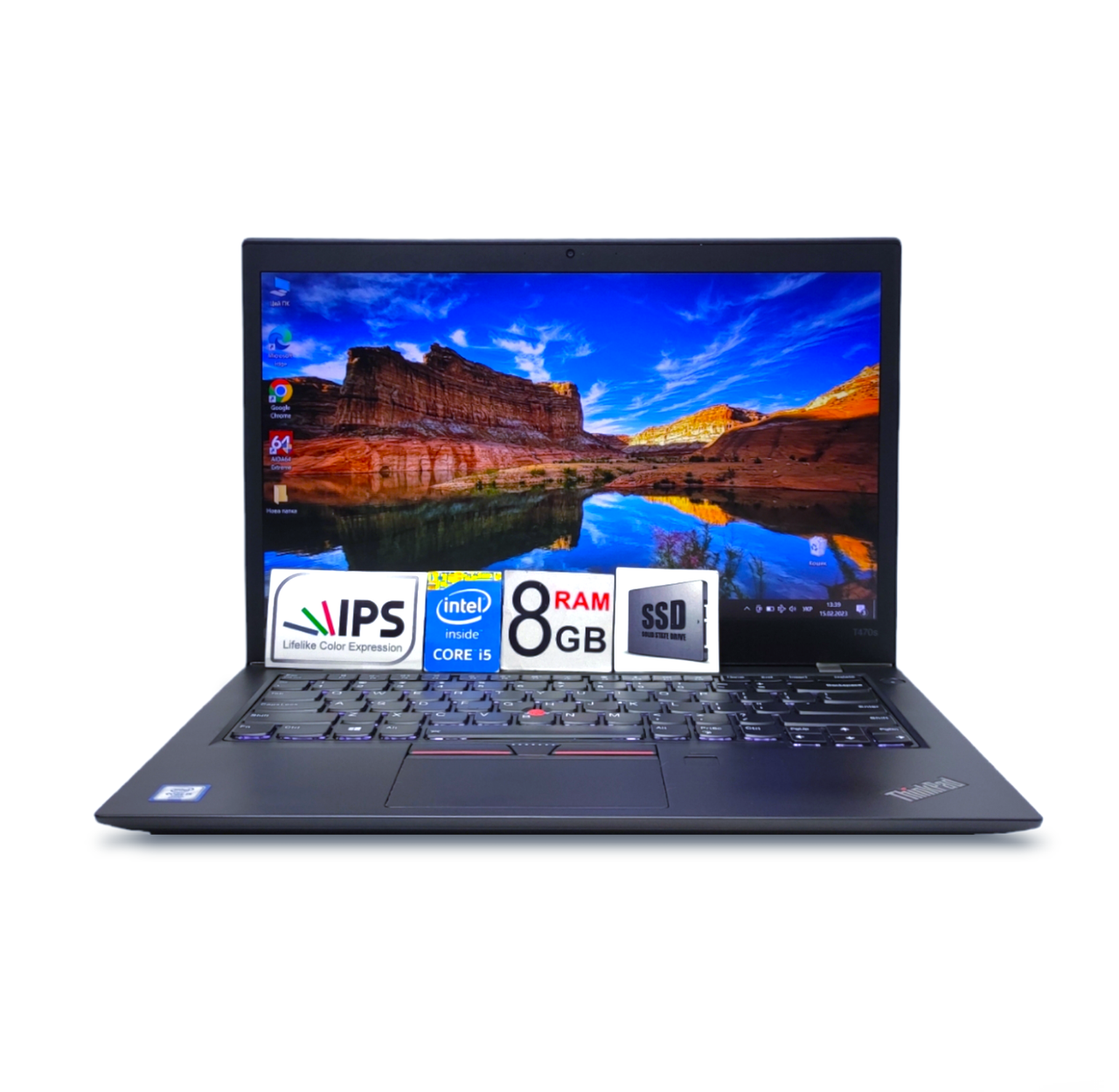 Ноутбук  Lenovo ThinkPad T470S 14.1 FHD IPS  Core i5-6300U 8GB RAM SSD 256GB Intel HD Graphics 520