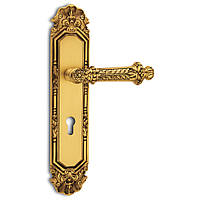 Ручка дверна на планці Salice Paolo - Paestum. OA - Золото 24 карата зістарене
