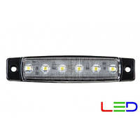 Габаритный фонарь светодиодный Белый 12-24v 6LED FR