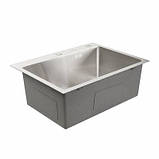 Кухонна мийка Platinum HANDMADE 6045 HD-D001 сталь 3.0/1.5, фото 4