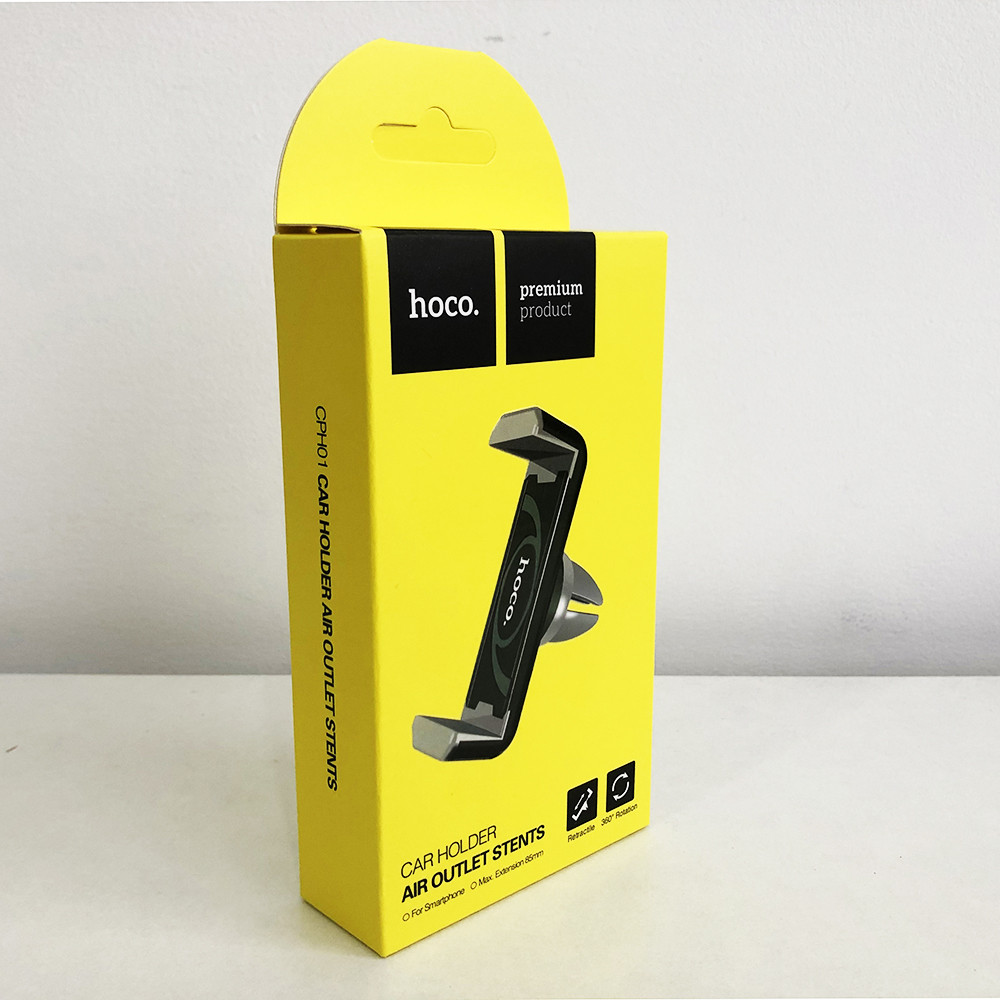Автодержатель для телефону Hoco CPH01 Mobile Holder for car outlet. VU-792 Колір чорний
