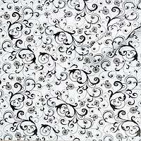 Самоклейка декоративна плівка візерунок квіти 0,45Х10М (KN-X0184-1), Білий, Білий