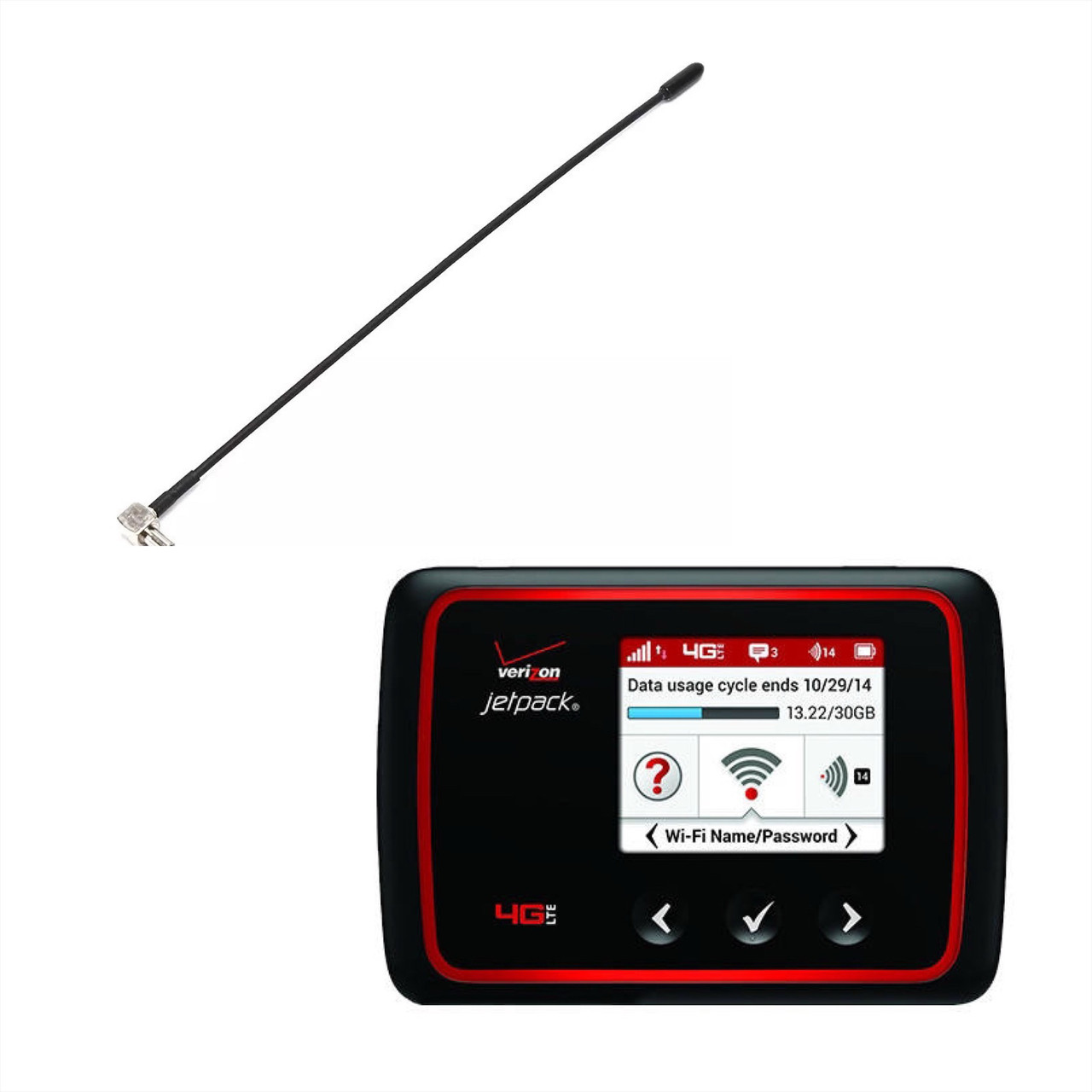 NOVATEL MIFI 6620L WI-FI РОУТЕР+ АНТЕННА ТЕРМИНАЛЬНАЯ 3G/4G 5 DBI антена, фото 1