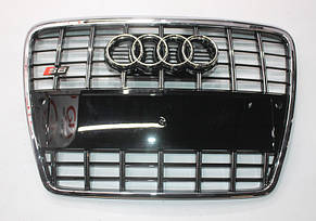 Решітка радіатора Audi A6 C6 2005-2011 у стилі Audi S6 (чорна з хром окантовкою)
