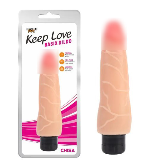 Мультишвидкісний вібратор тілесного кольору Keep Love Basix Dildo | Puls69, фото 1