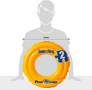 Дитяче надувне коло 58231 "Школа плавання" (51 см), фото 3