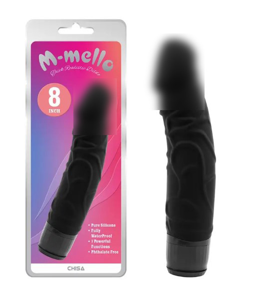 Вібратор мультишвидкісний чорний Thick Realistic Dilio | Puls69, фото 1