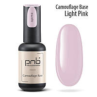 Камуфлювальна каучукова база для гель-лаку PNB UV/LED Camouflage Base Light Pink рожева, 8 мл