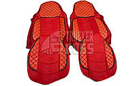 Чехлы на сиденье TRUCKER BOSS DAF XF 95-105 (Узкие сиденья) Красные