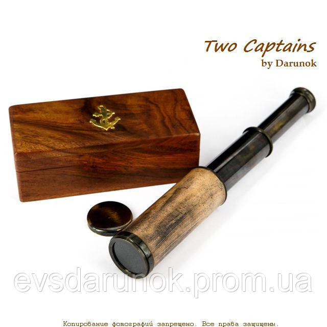 Старовинна підзорна труба в коробці з дерева Admiral Nelson NIS5126A, фото 1