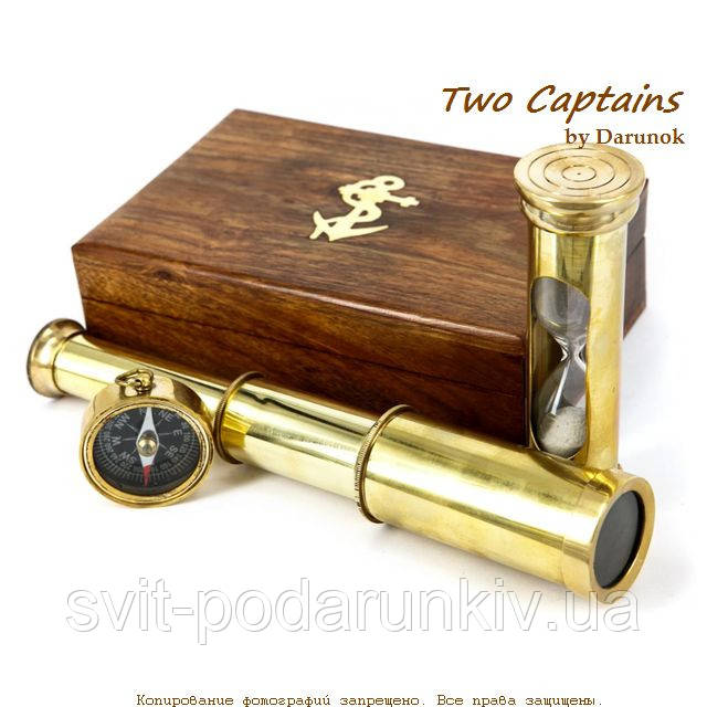 Подарунковий набір підзорна труба компас пісочний годинник James Cook NTS5258, фото 1