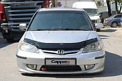 Мухобійка EuroCap на Honda Civic Sedan 7 2001-2006 Дефлектор капота для Хонда Сивік