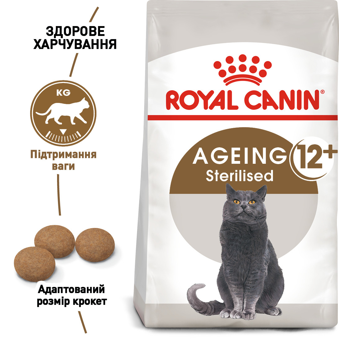 Корм для кішки стерилізованою від 12 років Royal Canin Ageing Sterilised 12+, 2 кг