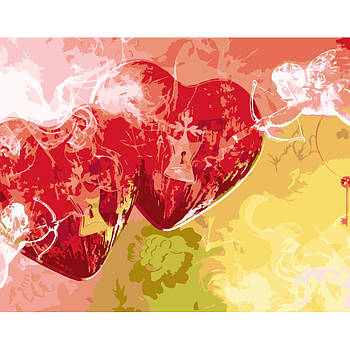 Картина за номерами ПРЕМІУМ Купідон розміром 40х50 см Strateg (DY210)