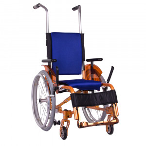 Легка коляска для дітей «ADJ KIDS» OSD-ADJK-M (жовтогаряча), Інвалідна коляска педіатрична