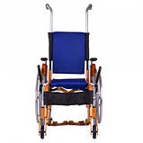 Легка коляска для дітей «ADJ KIDS» OSD-ADJK-M (жовтогаряча), Інвалідна коляска педіатрична, фото 3