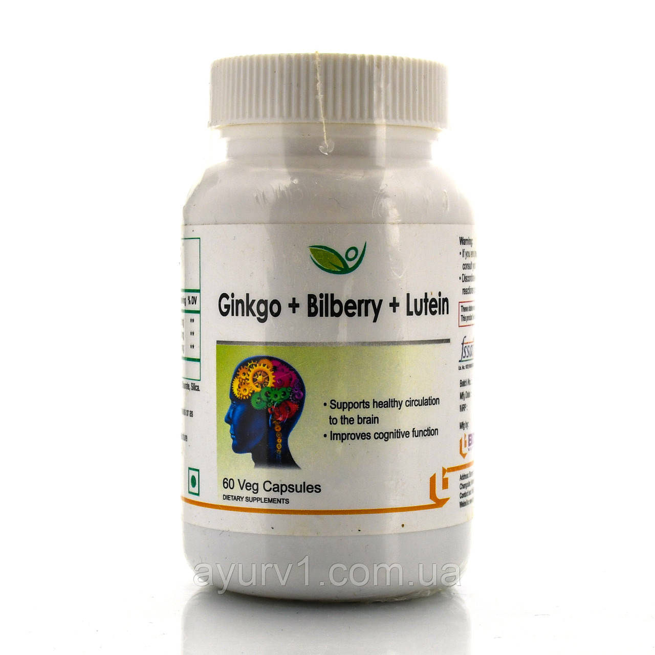 Гінкго Білоба+Черніка+Лютеїн. Ginkgo + Bilberry + Lutein, Biotrex 60 Veg.caps