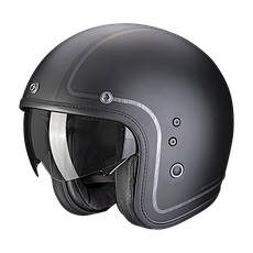 МОТОШОЛОМ SCORPION BELFAST EVO RETROL BLACK-SILVER