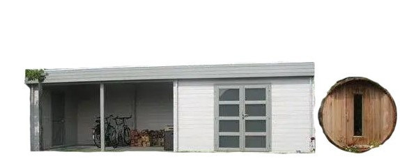 Сучасний сарай, госпблок для дачі з дерева 10,0х3,0 м. від виробника Modern barn - 119