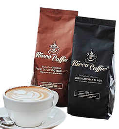 Кава мелена і зернова в пачках по 75 г, 250 г Ricco Coffee