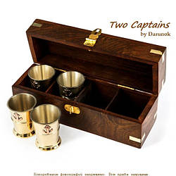 Набір стопок у скриньці з палісандра 4 шт. S4288В