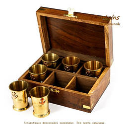 Набір чарок для віскі 25 мл морський подарунковий на 6 стопок NIS905