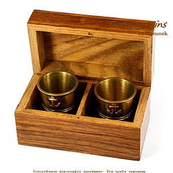 Чарки для горілки 30 мл 2 шт. у морському стилі в скриньці NIS906