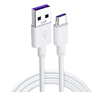 Кабель Data Cable Super Charge 40W / 5A 1m USB на Type-C / USB-C для Huawei (white)