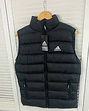 Чоловіча жилетка Adidas чорна спортивна чоловіча безрукавка Адідас жилет чоловічий, фото 4