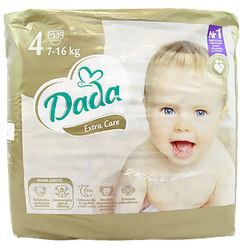Підгузники Дада розмір 4 Dada extra care (7-16kg) 33szt 4шт/ящ (Код: 00-00013596)