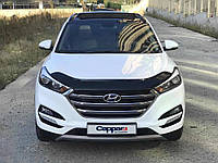 Мухобойка EuroCap на Hyundai Tucson TL 2015-2021 Дефлектор капота для Хюндай Туксон