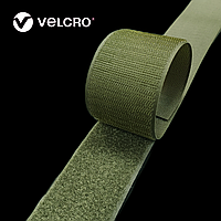 Липучка контактная Velcro 50 мм цвет хаки Nato(6D1) лента-крючки и лента-петли комплект loop/hook